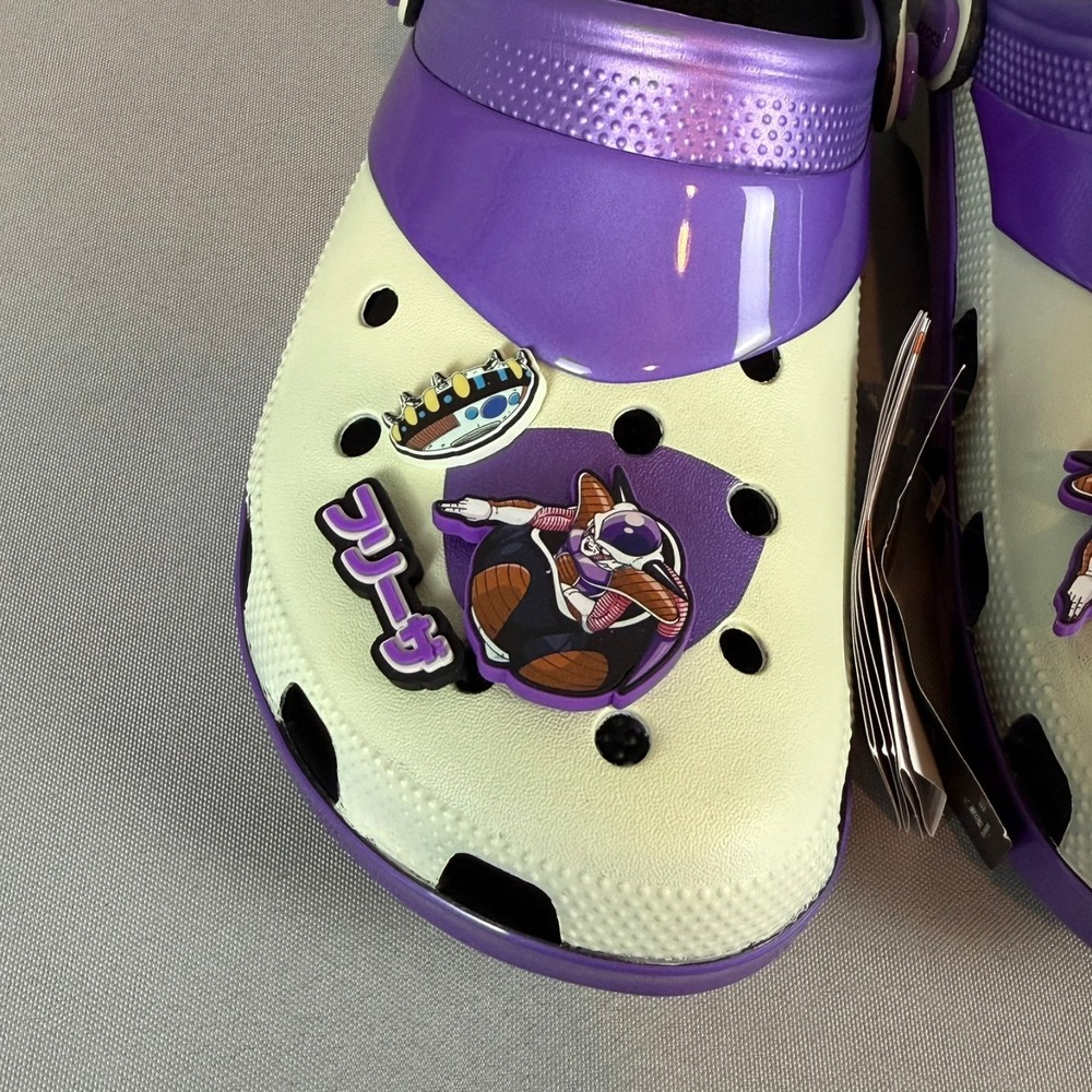 Crocs Frieza Dragon Ball Z Classic Clogs Mens 11 White Purple 211202-90H New NWT - Picture 8 of 8